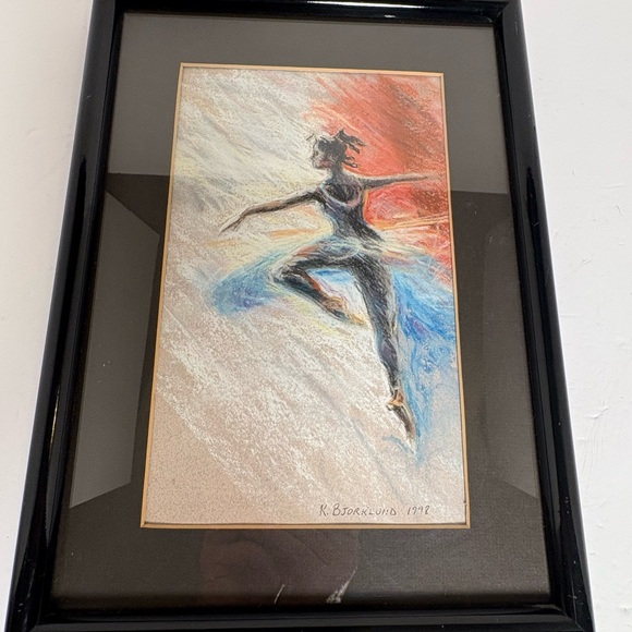 Vintage Framed Ballet Dancer Art Signed - Picture 2 of 13